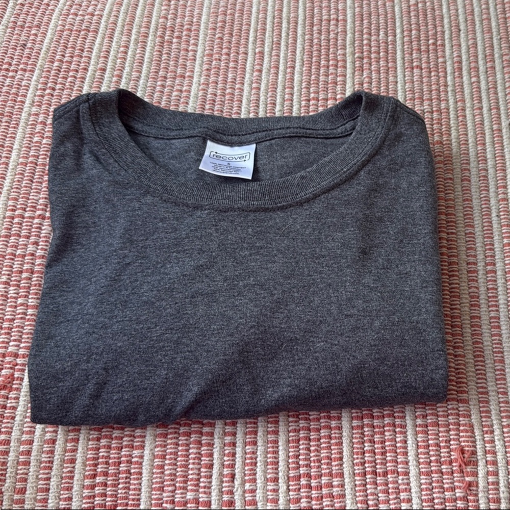 Gray Crew Neck long sleeve T-Shirt
